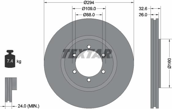 Textar 92162600 - Jarrulevy inparts.fi