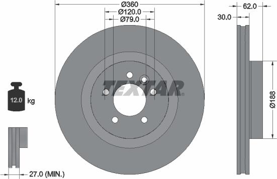 Textar 92162005 - Jarrulevy inparts.fi