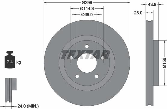 Textar 92167400 - Jarrulevy inparts.fi