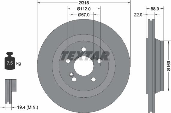 Textar 92109005 - Jarrulevy inparts.fi