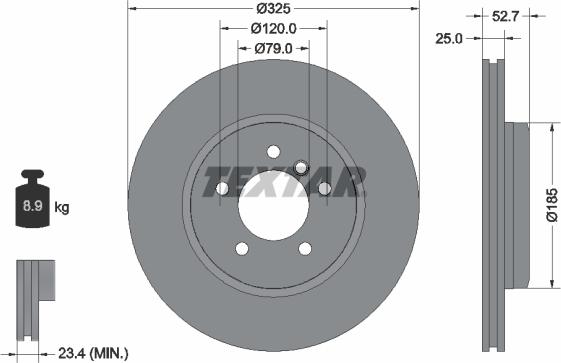 Textar 92106905 - Jarrulevy inparts.fi