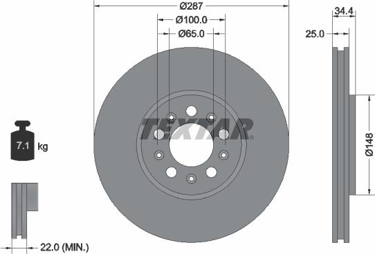 Textar 92106605 - Jarrulevy inparts.fi