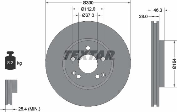 Textar 92106005 - Jarrulevy inparts.fi