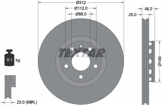 Textar 92106100 - Jarrulevy inparts.fi