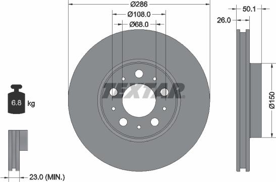 Textar 92100500 - Jarrulevy inparts.fi