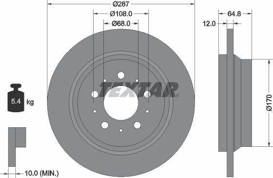 Textar 92100705 - Jarrulevy inparts.fi