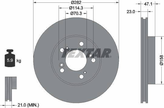 Textar 92101000 - Jarrulevy inparts.fi