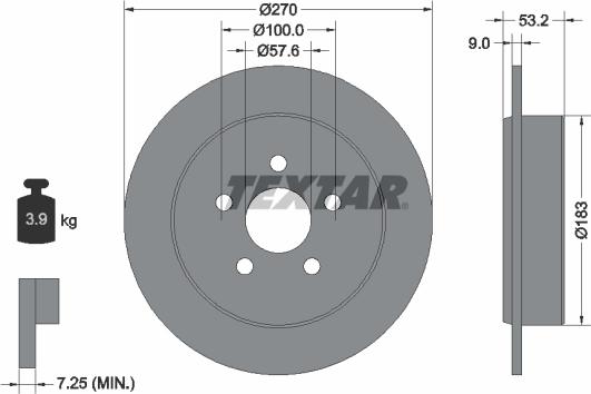 Textar 92108600 - Jarrulevy inparts.fi