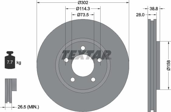 Textar 92108200 - Jarrulevy inparts.fi