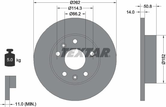 Textar 92102900 - Jarrulevy inparts.fi