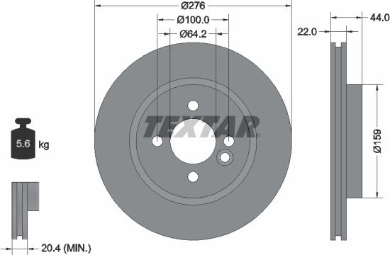 Textar 92107500 - Jarrulevy inparts.fi