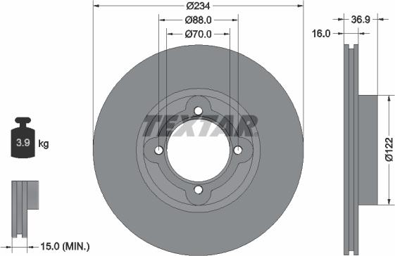 Textar 92114000 - Jarrulevy inparts.fi