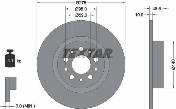 Textar 92114700 - Jarrulevy inparts.fi