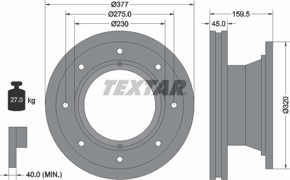 Textar 92116400 - Jarrulevy inparts.fi