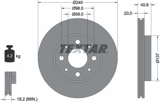 Textar 92118003 - Jarrulevy inparts.fi