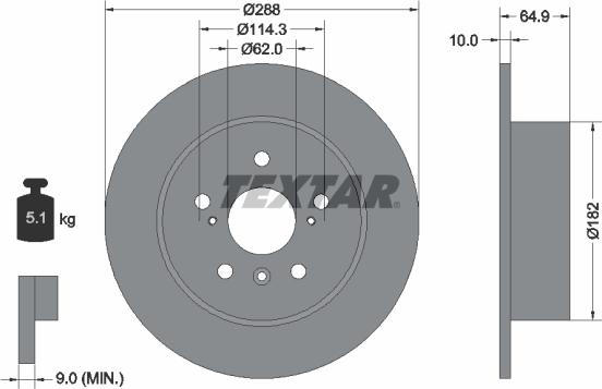 Textar 92117003 - Jarrulevy inparts.fi