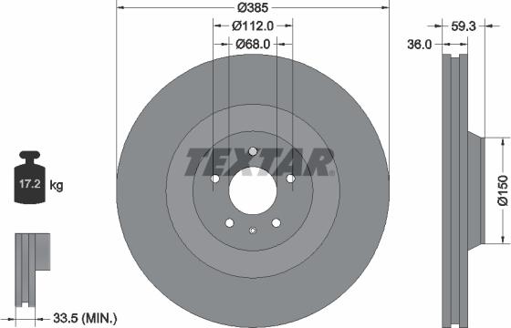 Textar 92184203 - Jarrulevy inparts.fi