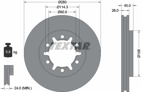 Textar 92186103 - Jarrulevy inparts.fi