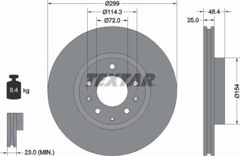 Textar 92180700 - Jarrulevy inparts.fi