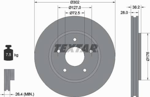 Textar 92181500 - Jarrulevy inparts.fi