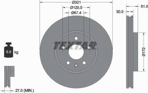 Textar 92187000 - Jarrulevy inparts.fi