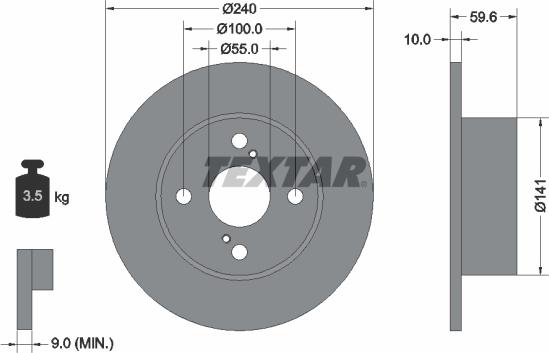 Textar 92136000 - Jarrulevy inparts.fi