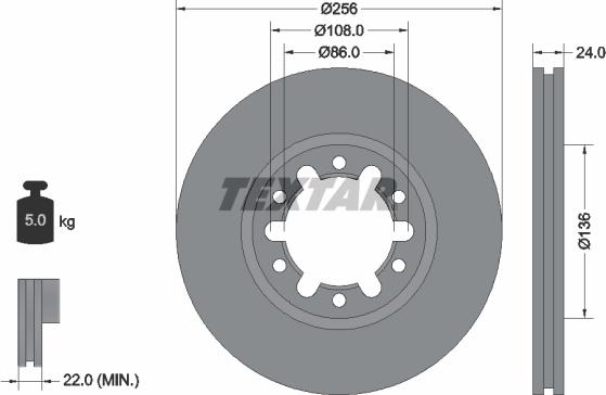 Textar 92136200 - Jarrulevy inparts.fi