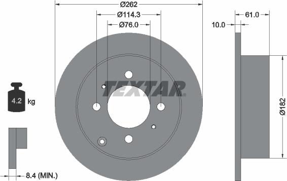 Textar 92130903 - Jarrulevy inparts.fi