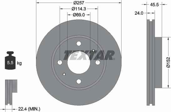 Textar 92130803 - Jarrulevy inparts.fi