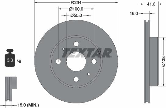 Textar 92129103 - Jarrulevy inparts.fi