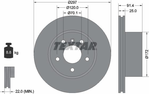 Textar 92129700 - Jarrulevy inparts.fi