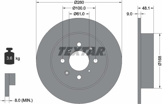 Textar 92125400 - Jarrulevy inparts.fi