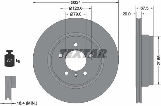 Textar 92123100 - Jarrulevy inparts.fi