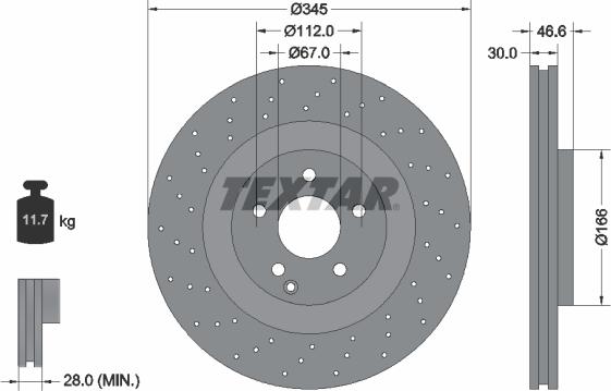 Textar 92123705 - Jarrulevy inparts.fi