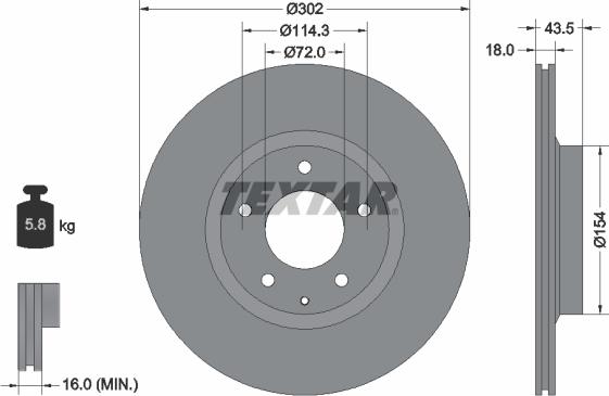 Textar 92174503 - Jarrulevy inparts.fi