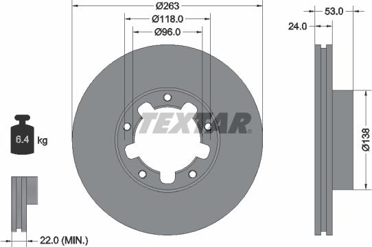 Textar 92174603 - Jarrulevy inparts.fi