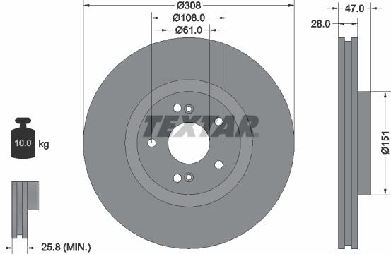 Textar 92174005 - Jarrulevy inparts.fi