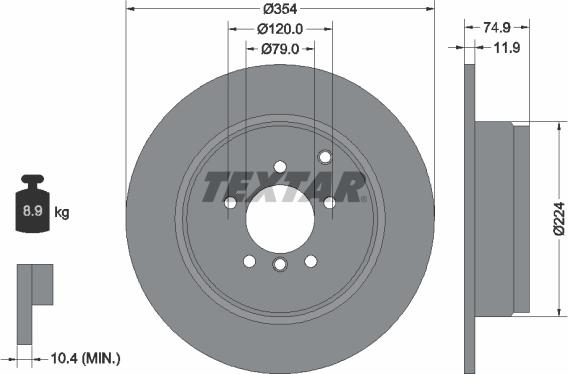 Textar 92174100 - Jarrulevy inparts.fi