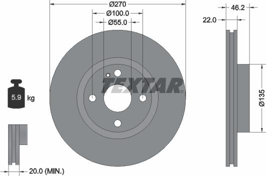 Textar 92175900 - Jarrulevy inparts.fi