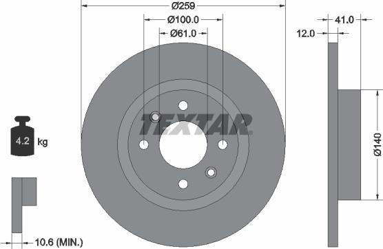 Textar 92175100 - Jarrulevy inparts.fi