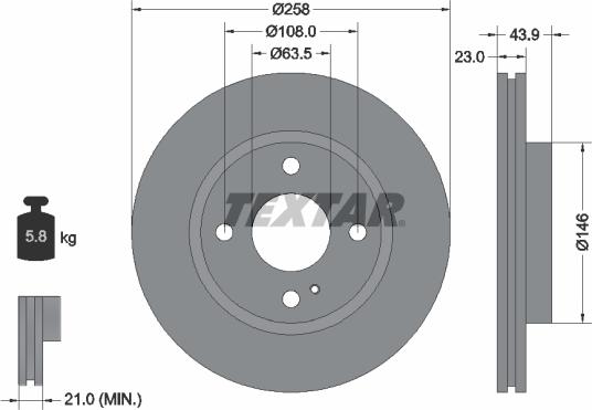 Textar 92176005 - Jarrulevy inparts.fi