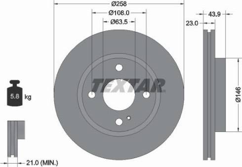 Textar 92176000 - Jarrulevy inparts.fi