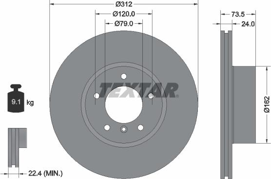 Textar 92176105 - Jarrulevy inparts.fi