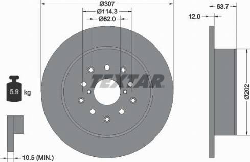 Textar 92170800 - Jarrulevy inparts.fi