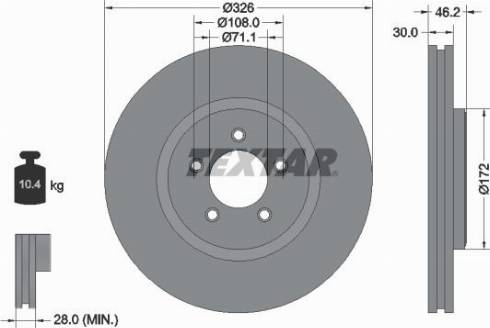 Textar 92173500 - Jarrulevy inparts.fi