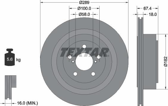 Textar 92173603 - Jarrulevy inparts.fi