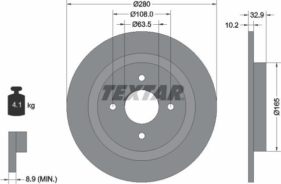 Textar 92172400 - Jarrulevy inparts.fi