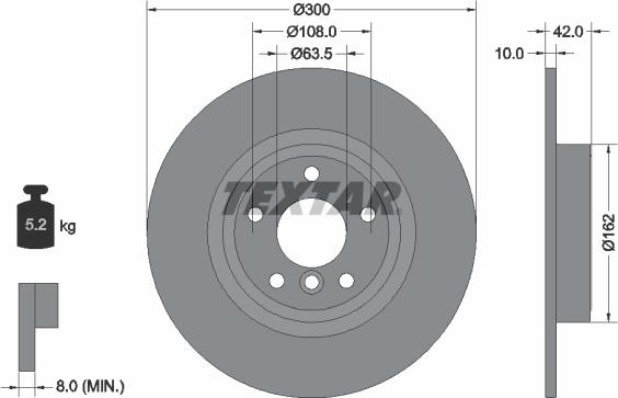 Textar 92309505 - Jarrulevy inparts.fi