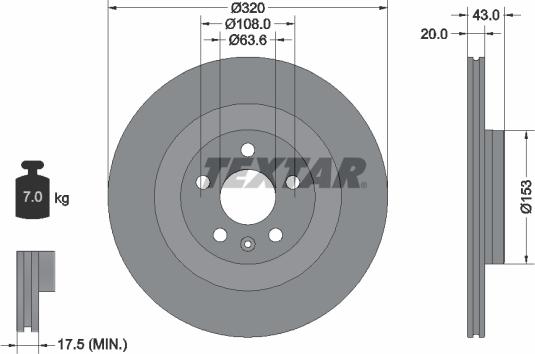 Textar 92309705 - Jarrulevy inparts.fi