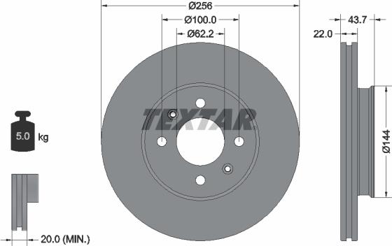 Textar 92304603 - Jarrulevy inparts.fi